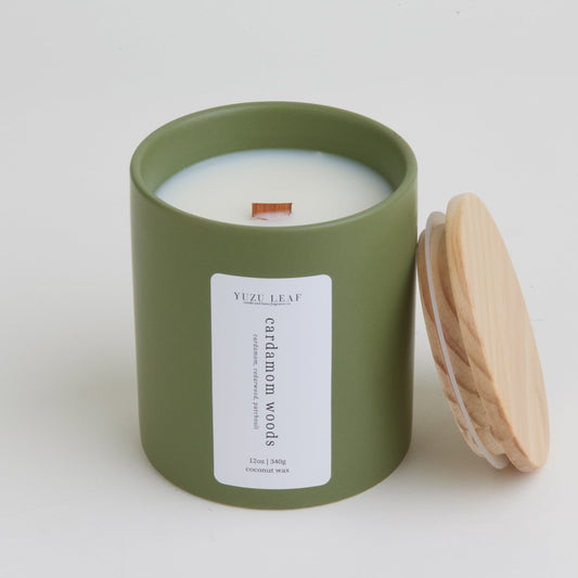 Cardamom Woods Deluxe Jar (Cardamom, Cedarwood, Patchouli)