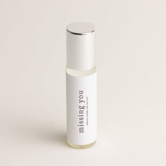 Missing You Roll-On Perfume (Tobacco, Vanilla, Oak, Bay Leaf)