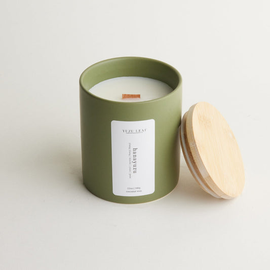 Hanayuzu Ceramic Deluxe Jar (Yuzu Blossoms & Hinoki)