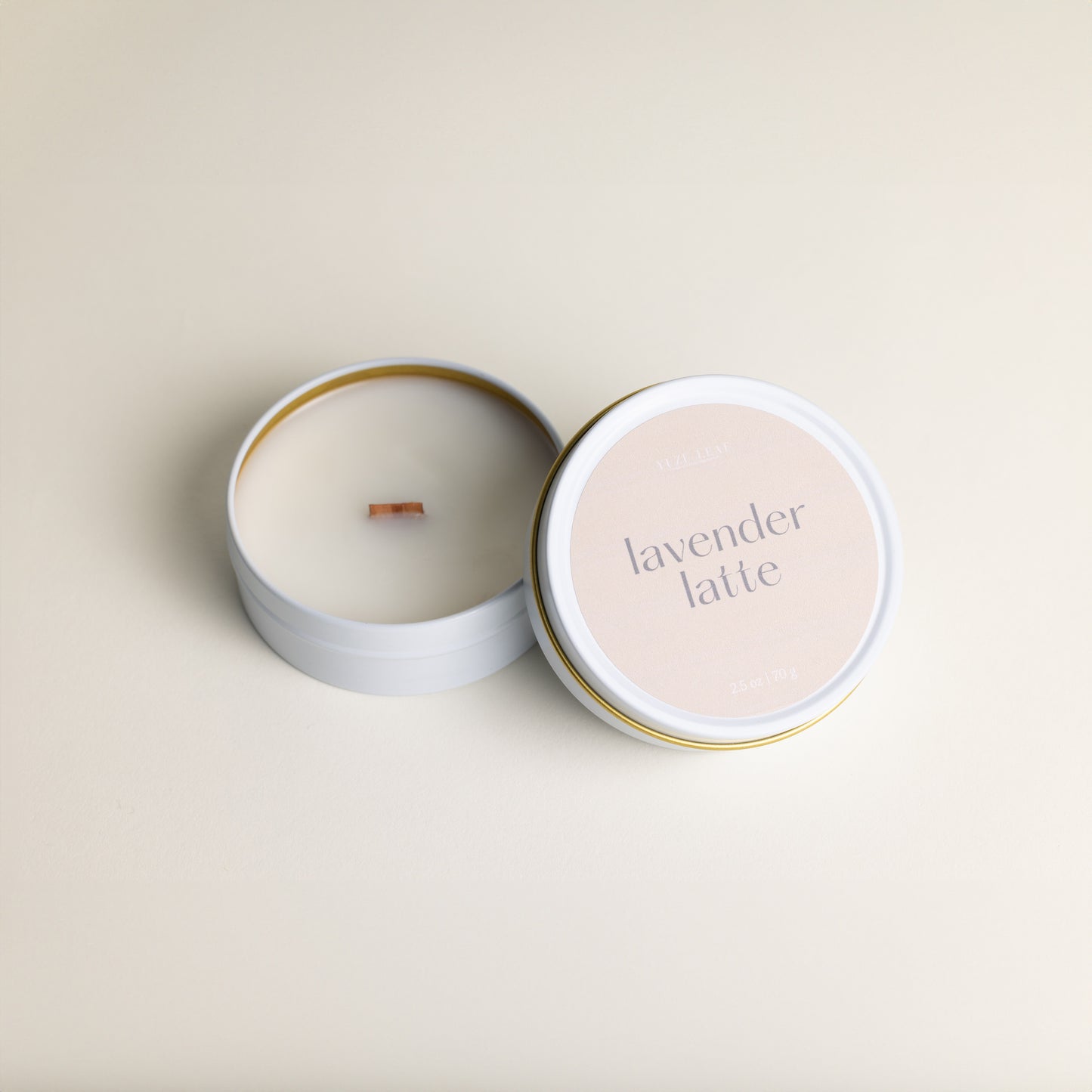 Lavender Latte Mini Candle Tin (Espresso, Milk, Honey, Lavender)