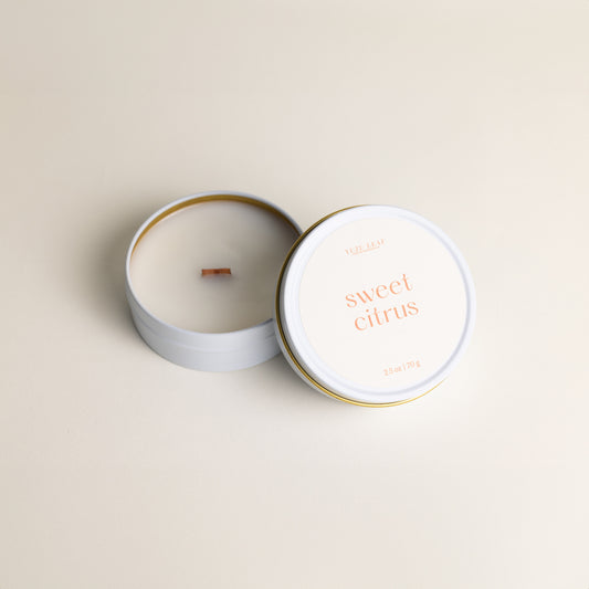 Sweet Citrus Mini Candle Tin (Yuzu, Grapefruit, Mangosteen)