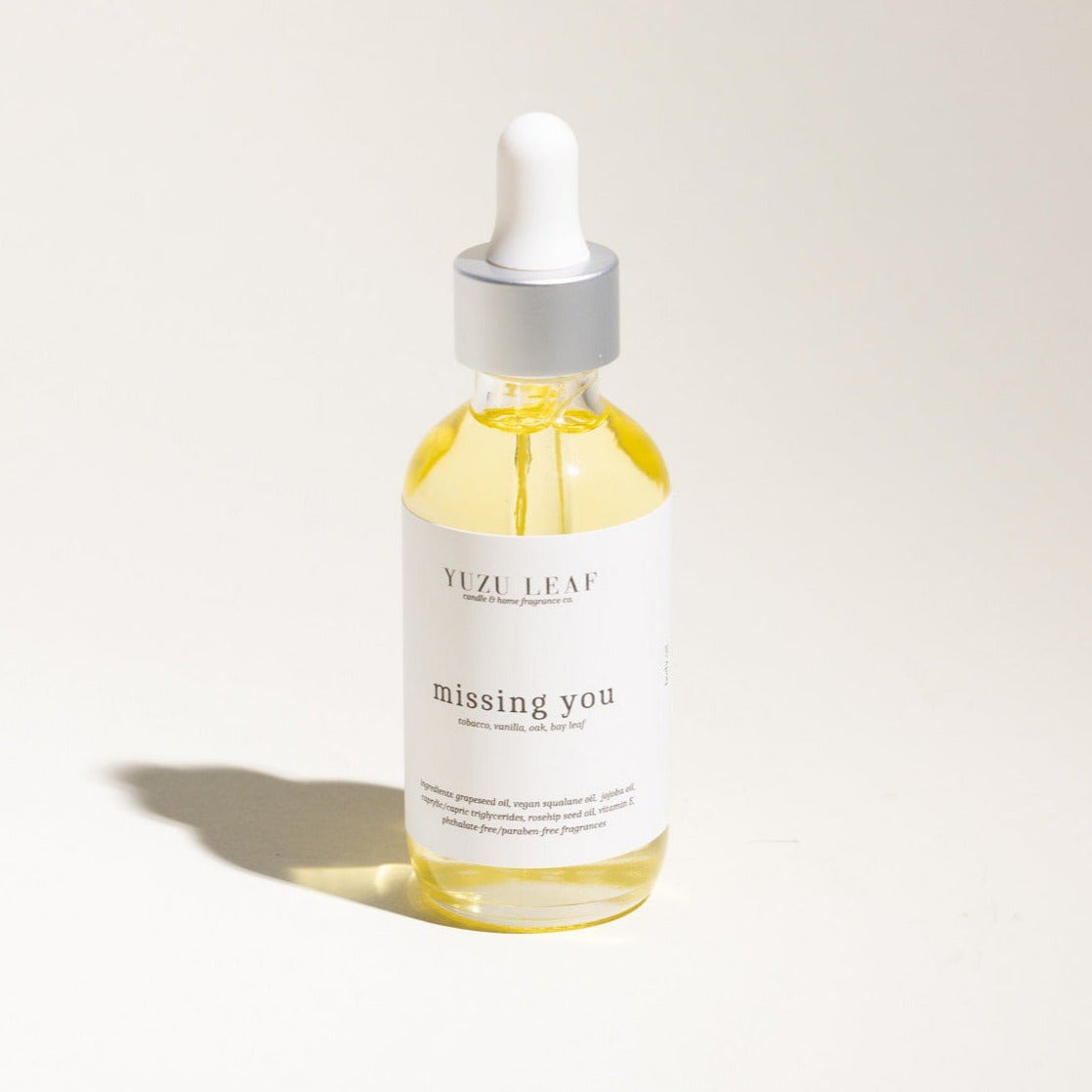 Missing You 2oz Body Oil (Tobacco, Bay Leaf, Oak, Vanilla)