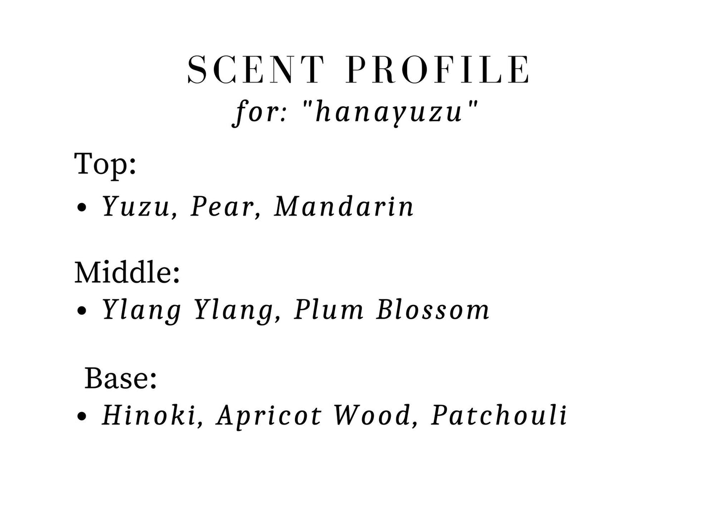 Hanayuzu Travel Candle (Yuzu Blossoms & Hinoki)