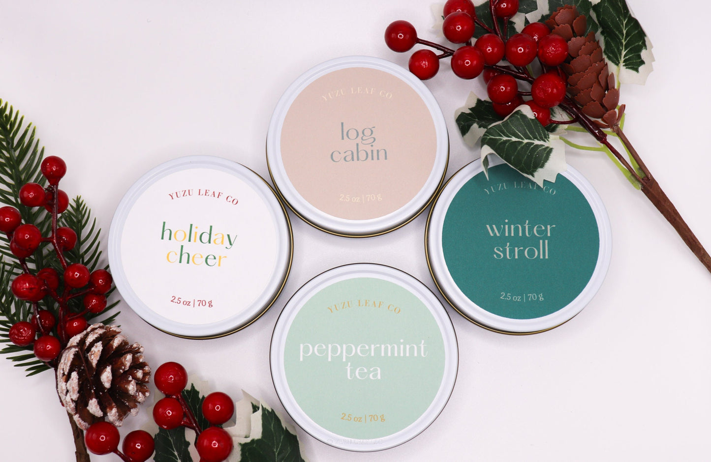Winter Collection Sampler | 2.5oz Mini Tins in our 4 Winter Scents